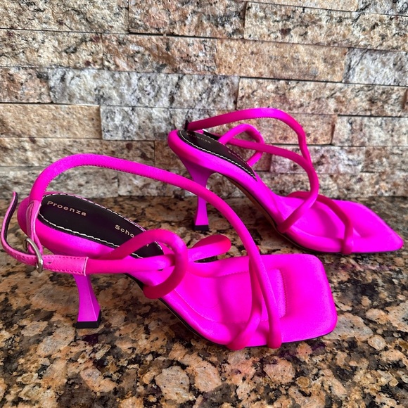 Proenza Schouler White Leather High Heel Strappy Sandals - Picture 6 of 12